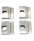 Heavy Duty Cutter Blade 1821.209.037 For Signode BXT3-13 And BXT3-16 Battery Strapping Tools And Machines Replacement Part With Easy Swap High Precision Durable Performance., four metal cutter blades with hole and serrated edge
