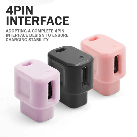 Shimano EW EC300 4 Pin To Type C Converter in black and pastel colors, featuring 4-pin interface for electronic shifters.