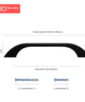 Diagram showing dimensions of 10 Pack 5 Inch Matte Black Aluminum Cabinet Handles Drawer Pulls For Kitchen Cabinets With 128mm Center To Center.