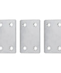 48 Piece Heavy Duty Mending Plates For Quick Furniture Fix Rock Solid Corner Brackets With Pre Drilled Holes No Sweat Installation And Tight Grip For Wood Cabinets And Diy Renovations, three stainless steel brackets with holes.