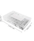 Woodruff Key Set Assortment For Carbon Steel Semicircle Drive Shaft Keys For Mechanical Projects in plastic case with dimensions