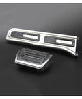 Heavy Duty Clutch Pedal Pads For Cars Featuring Grit Grabbing Rubber Strips, silver metal and rubber material, enhancing grip.