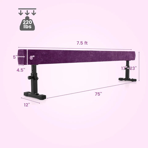Next Level Gymnastics Training With This Heavy Duty 7.5 Ft Adjustable Balance Beam Featuring Quick Height Shifts And Rolling Stands For Killer Home Workout Sessions That Glide Like A Dream