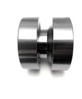 Side view of 1.5 inch dimple die, CNC machined from SAE 8620 steel, for vehicle panels and hydraulic presses, case hardened to Rockwell 80