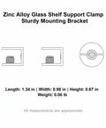 Heavy Duty Glass Shelf Clamp Mounting Bracket For Bathroom Cabinets And Wardrobes, Zinc Alloy Hardware Replacement diagram