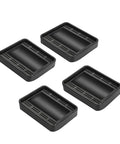 Premium Silicone Furniture Caster Cups 4 Pack For All Furniture Wheels Bed Stoppers Non Slip Floor Protectors For Sofa Beds And Chairs 3.0 Inch Black in a set of four
