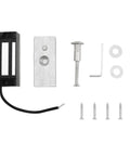 Heavy Duty 4 Pack Electric Magnetic Lock With Rock Solid 130 Lb Grip For Door Access And Entry Systems Featuring Dc 12v Power parts including screws and wires.