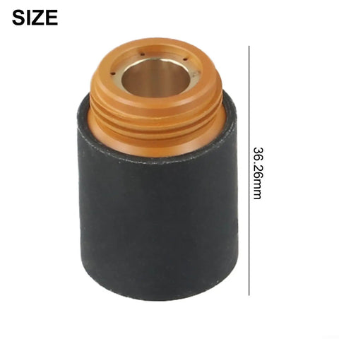 2-Pack Plasma Cutter Retaining Cap for PMX45 Torch detail, high polymer material, replacement part, heavy-duty metalworking, 36.26mm height