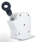 Universal Electric Charger Cable Retractor With Wall Mounted Cable Management System, black holder with spring mechanism for secure cord storage.