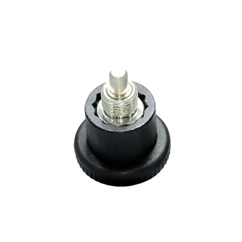 Heavy Duty Spring Loaded Indexing Plunger With Comfy Grip Handle And Rock Solid Stainless Steel Body For Snappy Locking And Exact Placement Fits M8 M10 M12 M16 Bolts top view of plunger mechanism