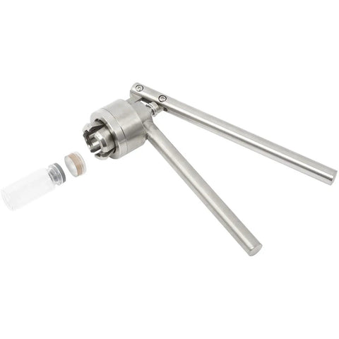20mm Manual Vial Crimper Holds Flip Off Caps Solid With Zero Hassle Setup Includes Ten 10ml Glass Vials Stoppers And Lids Bang For Your Buck For Pharmacy And Essential Oil Blending