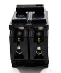 THQL2120 20 Amp 240 Volt Two Pole Circuit Breaker Plug In Design For Quick Install And Reliable Protective Coverage In Residential And Light Commercial Panels With Rock Solid Durability And Easy Mounting black copper breaker front view