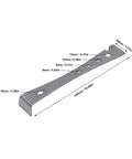 Hardened 3Cr13 Stainless Steel Pry Bar Tool with flat design, chisel tips, and 4 hex holes, dimensions visible for woodworking and auto disassembly.