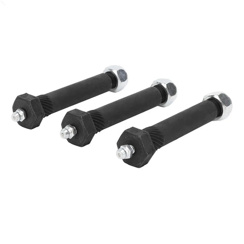 Heavy Duty Trailer Shackle Bolt Kit With Greasable Suspension Screws, 14-Piece 9/16 X 3 Inch M11 X 1.25 Set For Leaf Spring Hangers And 2000 To 7000 Lb Axles, black bolts