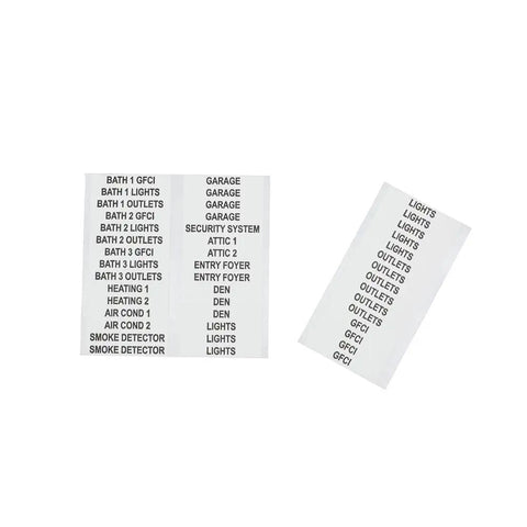 Wire Marker Label Book For Home Electrical Panels With 0.2 Inch By 1.5 Inch Vinyl Coated Labels Perforated Pages And Easy Read Print