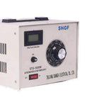 Front view of 1000W Single Phase AC Autotransformer with 110V input and 0-300V adjustable output, showcasing control dial and display