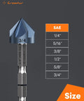 Legit Heavy Duty M35 Cobalt Countersink Drill Bits, Premium Hex Shank Set, showing 3/4 inch size drill bit design.