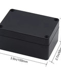 IP65 Waterproof Outdoor Junction Box Project Box Made From ABS Plastic Electrical Enclosure In Black 3.94 By 2.68 By 1.97 Inches