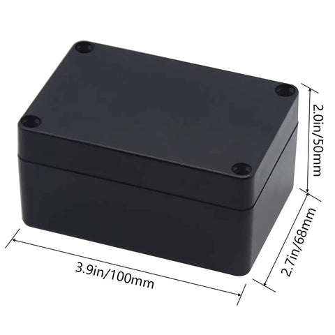 IP65 Waterproof Outdoor Junction Box Project Box Made From ABS Plastic Electrical Enclosure In Black 3.94 By 2.68 By 1.97 Inches