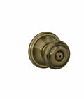 Georgian Style Privacy Door Knob For Bedroom And Bathroom In Antique Brass Finish With Push Button Lock Inside Unlock Emergency Pin Key