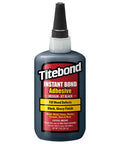 Heavy-Duty Bullet-Proof CA Super Glue For Woodworking And Repairs - Jet Black Rubber Toughened Gap Filling Ethyl Cyanoacrylate Adhesive - 2 Oz bottle for wood repairs.