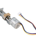 Heavy Duty Mini Linear Stepper Motor Paired With A Smooth Planetary Gearbox To Deliver Hella Precise 34Mm Stroke Action For Custom Printer Mods And Lab Rigs on a metal slider.