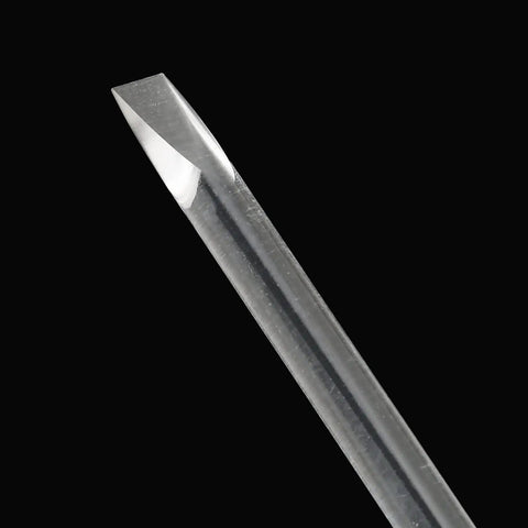 Close-up of the tip of the Pro Grade Watch Repair Tools and Kits Movement Installation Auxiliary Rod, ABS, 140mm long.