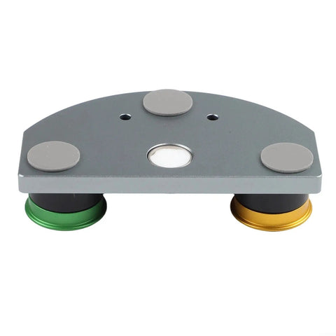 Four Compartment Watch Oil Cup With Color Coded Wells For Quick Lubricant Application, metal tool with green and gold wells