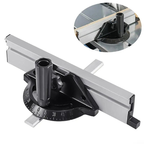 Adjustable Angle Plate Ruler For Table Saw Push Block Fence System, versatile miter gauge, aluminum alloy for precision woodworking.