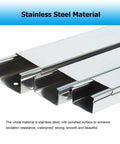 Close-up of Three Point Three Foot Stainless Steel Cable Raceway For Home Office Cord Concealer with polished finish.