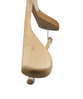 Natural Wooden Suit Hanger With Non Slip Bar And 360 Degree Swivel Hook For Men Heavy Duty Coat Hangers Smooth Finish Detail