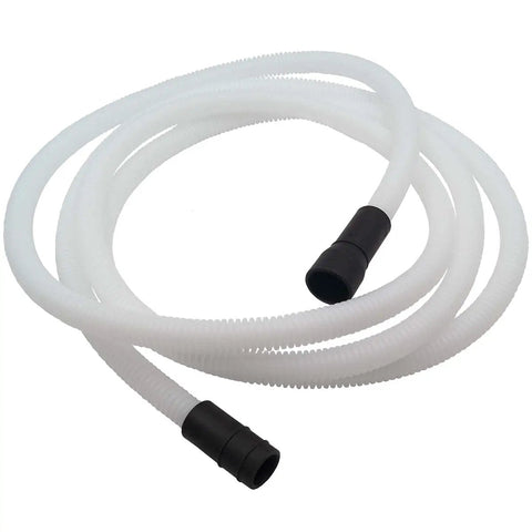 Coiled white Dishwasher Drain Hose Extension 12 Feet Flexible Five Eighth Inch Or Seven Eighth Inch Outlets Replacement For Model Specific Dishwashers
