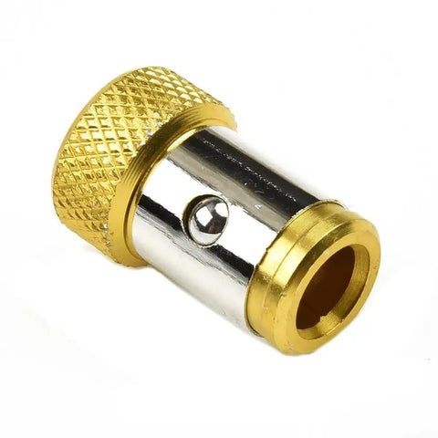 Magnetic Ring Screwdriver Bit Holder For 1/4 Inch Hex Driver Bits, Alloy Steel Magnetizer For Screw Retention, Heavy Duty Bit Accessory For Hand Tools, Keeps Screws In Place And Easy To Retrieve, 25x15mm gold ring