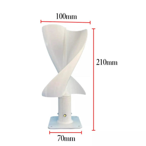 Wind Turbine STEM Learning Kit Hands On For Classroom And Home Use Eco Friendly Material Turbine Generator With 5 To 12V Breeze Power Low Noise DIY Renewable Energy Project LED Lighting High Speed Rotor Science Experiment, 210mm tall 100mm blade
