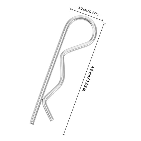Extra Heavy Duty Stainless Steel Roll Pins 30 Piece Set For Pickup Trucks And Trailers Spring Retainer Clips, 49mm long pin