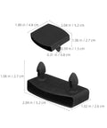 Heavy Duty 75 Pack Black Plastic Bed Slat End Caps Replacements Kit For Wooden Platform Beds With Screw Covers To Stop Slat Slide And Boost Weight Distribution, 2.04 in cap