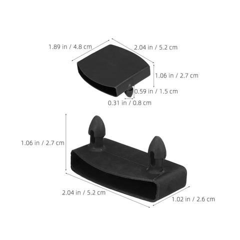 Heavy Duty 75 Pack Black Plastic Bed Slat End Caps Replacements Kit For Wooden Platform Beds With Screw Covers To Stop Slat Slide And Boost Weight Distribution, 2.04 in cap