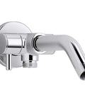 Shower Arm With 2 Way Diverter For Showerhead And Handheld, 1/2 Inch NPT Brass Construction, Durable Finish Resists Tarnish, Includes Flange