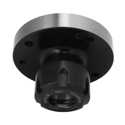 Heavy Duty ER25 Collet Chuck With 80mm Diameter Precision Tool Holder For CNC Lathe And Milling Machines That Rock Engraving Work Flawlessly, showing clamping mechanism.