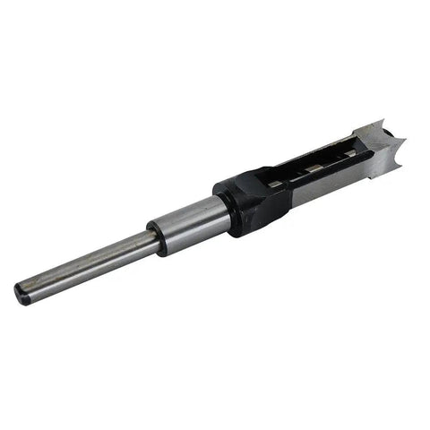Built Tough Three Quarter Inch Square Hole Drill Bits Mortising Chisel Set Heavy Duty Bearing Steel Showing a 3/4 inch drill bit.