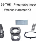 Heavy Duty Steel Hammer Rebuild Kit For Pneumatic Air Impact Wrench Fits Models 2135Ti And 2350Xp with components arranged for inspection.