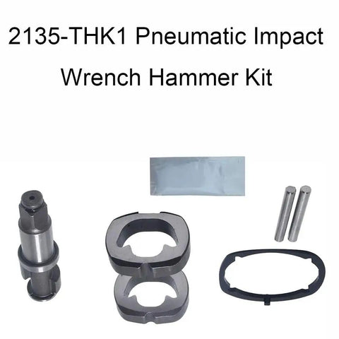 Heavy Duty Steel Hammer Rebuild Kit For Pneumatic Air Impact Wrench Fits Models 2135Ti And 2350Xp with components arranged for inspection.