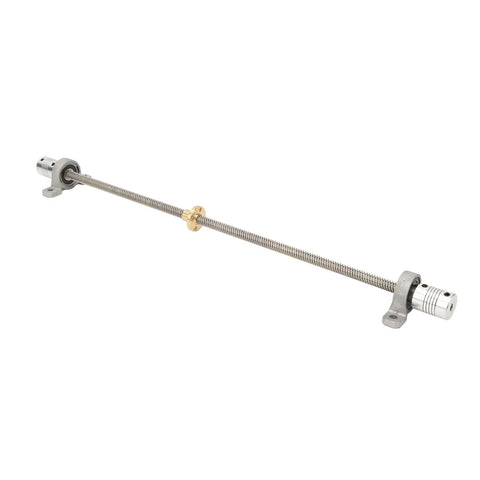 Stainless Steel Linear Motion Kit For 3D Printers And Engraving Machines With 8mm Shaft And SC8UU Slide Blocks, Smooth, Precise Motion System Built For DIY Automation And Boss Level Industrial Projects. 8mm stainless steel lead screw with couplers and supports