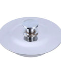 Stainless Steel Bathtub Stopper for 40-45mm Drain Holes, round chrome finish with a central knob, ideal for bathtub drainage.