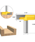 Must Have 3PC Tongue Groove Router Bit Set With Dual Shank Options, 2-1/4 inch bit, ideal for cutting tongue and groove joints.
