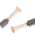2 Pack Heavy Duty Carbon Brushes For Smooth Rotary Tool Operation On 3000 And 200 Series Models with copper springs and square ends.