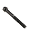 M5 black titanium-coated bolt with tapered head and threaded shank, single screw