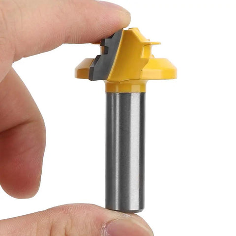 Get Your 45 Degree Router Bit For Woodworking Projects That Rock, Premium Cemented Carbide Mortise And Tenon Knife held in hand.