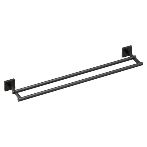 Triva 24 Inch Double Towel Bar Matte Black Finish For Bathroom And Kitchen Use Dope Look And Solid Build Sturdy Stainless Steel Design