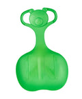 Green Heavy Duty Snow Sled For Winter Fun With Cold Resistant PP And Ergonomic Handles Non Slip Seat Sturdy Luge Toboggan